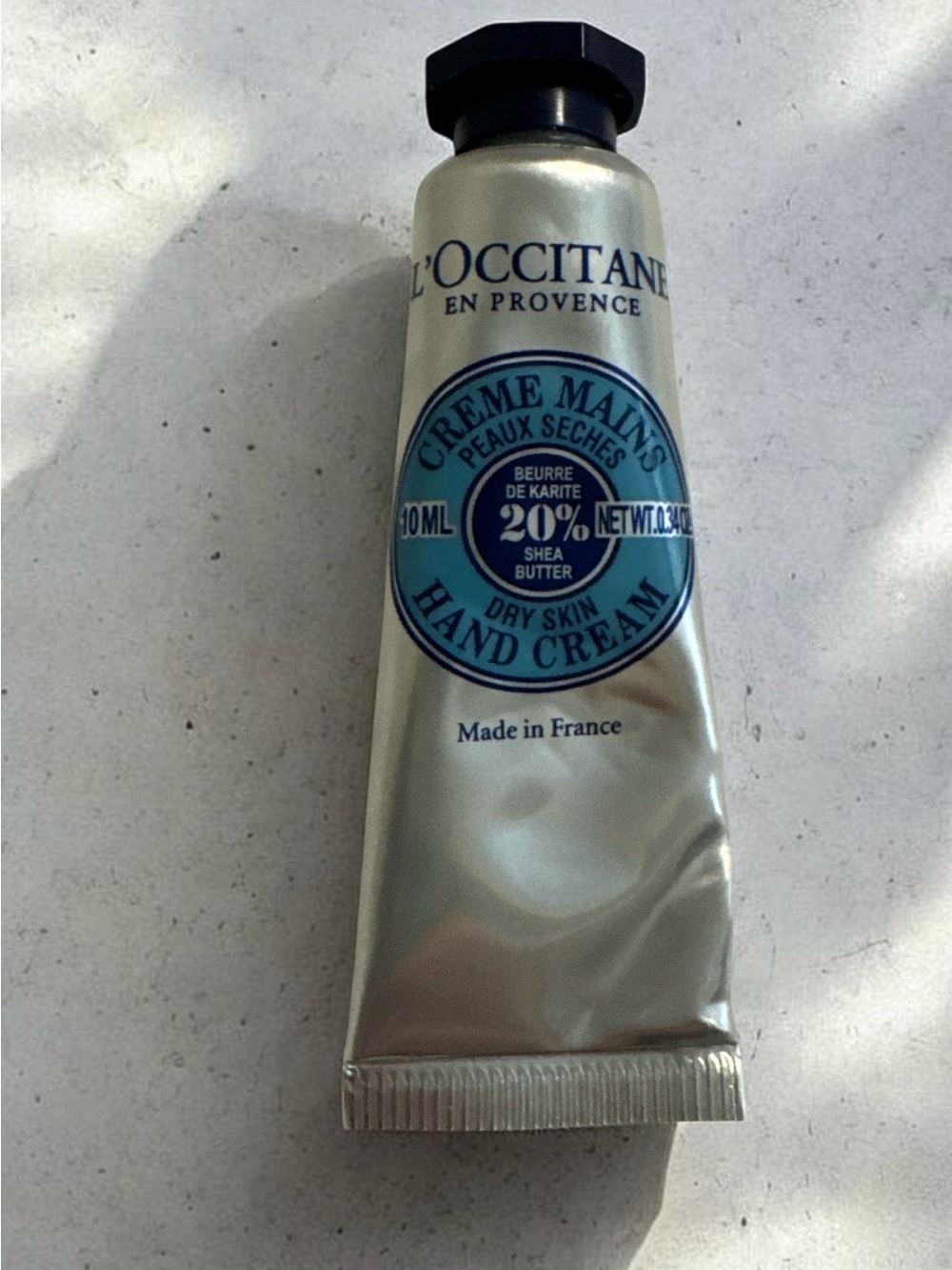 L'OCCITANE Silver Tube Hand Cream with Blue Label